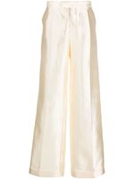 Maison Margiela pantalon en soie à coupe ample - Tons neutres