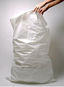 Pedaalemmerzak HDPE wit T15 60x60cm (20rl a 50st)