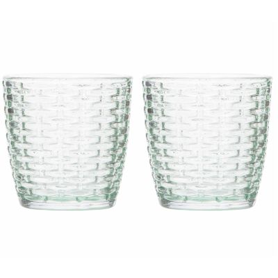 Set van 4x stuks theelichthouders/waxinelichthouders glas mintgroen 9 x 9 cm steentjes motief