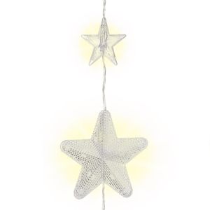 Lichtgordijn met sterren voor buiten - 80 LEDs - Warm wit - 1 meter - Kerstverlichting