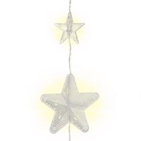 Lichtgordijn met sterren voor buiten - 80 LEDs - Warm wit - 1 meter - Kerstverlichting - thumbnail