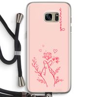 Giving Flowers: Samsung Galaxy S7 Edge Transparant Hoesje met koord Giving Flowers: Samsung Galaxy S7 Edge Transparant Hoesje met koord