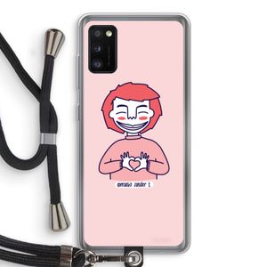 Hartje: Samsung Galaxy A41 Transparant Hoesje met koord