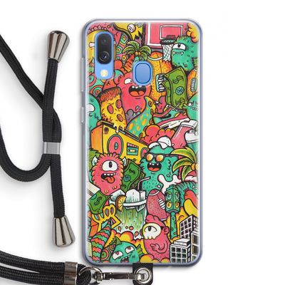 Vexx City: Samsung Galaxy A40 Transparant Hoesje met koord