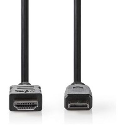 High Speed HDMI-Kabel met Ethernet | HDMI-Connector - HDMI-miniconnector | 2,0 m | Zwart