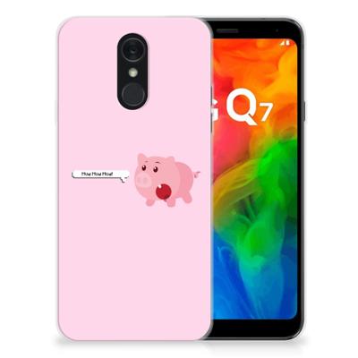LG Q7 Telefoonhoesje met Naam Pig Mud LG Q7 Telefoonhoesje met Naam Pig Mud