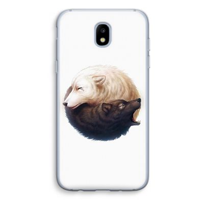 Yin Yang Wolves: Samsung Galaxy J5 (2017) Transparant Hoesje