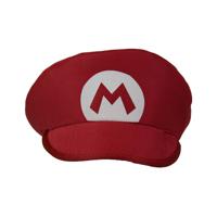 Loodgieter Mario - verkleed pet - voor volwassenen - rood - gamer verkleed accessoires - one size