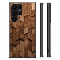 Houten Print Telefoonhoesje voor Samsung Galaxy S23 Ultra Wooden Cubes - thumbnail