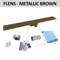 Douchegoot Flens BWS Met Uitneembaar Sifon 90 cm Mat Metallic Brown Boss & Wessing