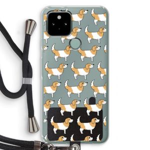Doggy: Pixel 5 Transparant Hoesje met koord