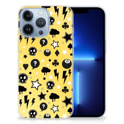 Silicone Back Case Apple iPhone 13 Pro Punk Geel Silicone Back Case Apple iPhone 13 Pro Punk Geel