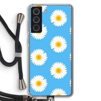 Margrietjes: Samsung Galaxy S21 FE Transparant Hoesje met koord