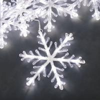 Konstsmide Lichtgordijn sneeuwvlokken Buiten 24 V 60 LED Koudwit (l x b x h) 14 m x 400 cm x 30 cm