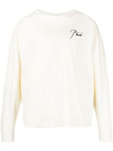 RHUDE t-shirt en coton à logo imprimé - Blanc