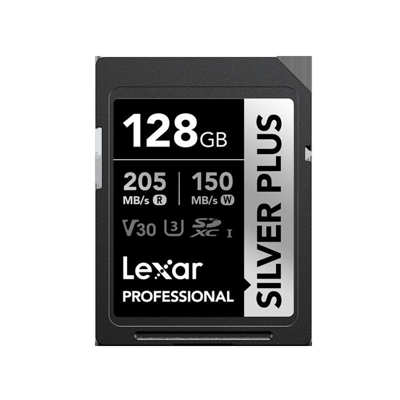 Lexar SD Silver Plus UHS-1 128GB V30 R205/W150MB/s