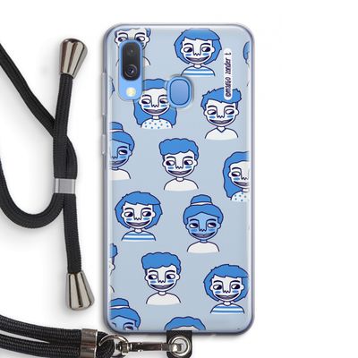 Gezichtjes: Samsung Galaxy A40 Transparant Hoesje met koord