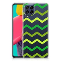 Samsung Galaxy M53 TPU bumper Zigzag Groen - thumbnail