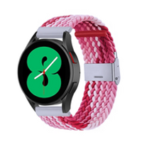 Braided nylon bandje - Roze gemêleerd - Samsung Galaxy Watch 3 - 41mm - thumbnail