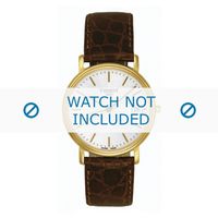 Horlogeband Tissot T870.970.122 / T600013060 Croco leder Donkerbruin 18mm - thumbnail