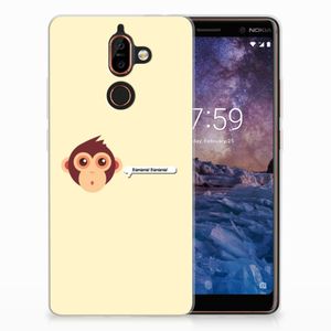 Nokia 7 Plus Telefoonhoesje met Naam Monkey