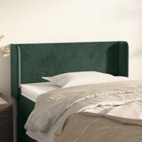Hoofdbord met randen 103x16x78/88 cm fluweel donkergroen