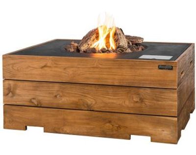 Happy Cocooning: Rechthoek Teakhout Tafel - Zwart
