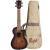 Flight Gemstone Series DUC380 CEQ Amber elektrisch-akoestische concert ukelele met gigbag