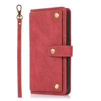 iPhone SE 2020 hoesje - Bookcase - Koord - Pasjeshouder - Portemonnee - Luxe - Kunstleer - Rood - thumbnail