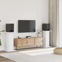 VidaXL Speakerstandaards 2 st 30x30x80 cm bewerkt hout wit