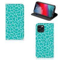 Apple iPhone 11 Pro | Bookcase | Cracks Blue