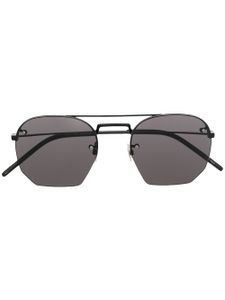 Saint Laurent Eyewear lunettes de soleil à monture aviateur - Noir