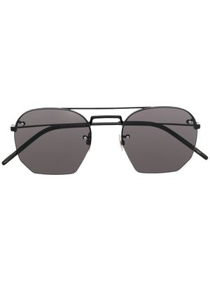 Saint Laurent Eyewear lunettes de soleil à monture aviateur - Noir