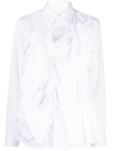 Comme Des Garçons chemise à appliqués - Blanc