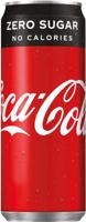 Coca-Cola Zero frisdrank, sleek blik van 33 cl, pak van 24 stuks