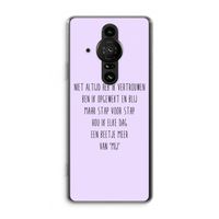 Zelfvertrouwen: Sony Xperia Pro-I Transparant Hoesje