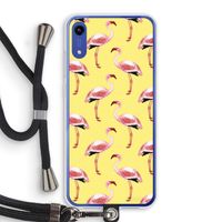 Flamingo's geel: Honor Play 8A Transparant Hoesje met koord