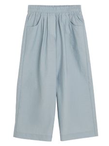 Brunello Cucinelli Kids pantalon ample à taille élastiquée - Bleu