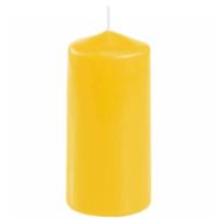 Stompkaars in het goudgeel - 10 x 5 cm - Home basics sfeer kaarsen - dikke kaarsen