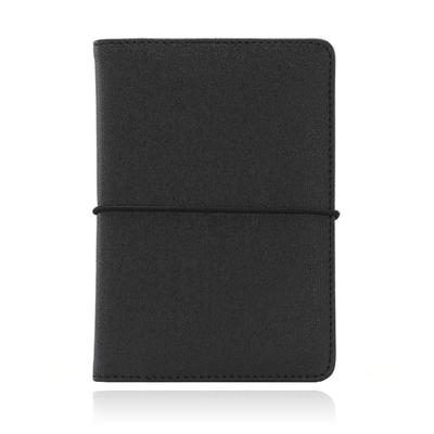 Paspoort Cover met elastiek - PU Leer Zwart