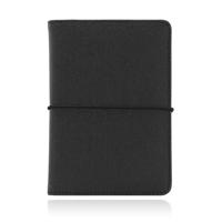 Paspoort Cover met elastiek - PU Leer Zwart