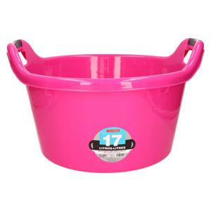 Plastic Forte Afwasbak - 15L - roze - 42 x 40 x 25 cm - met handvatten - teiltje