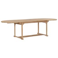 The Living Store Tuinset - Teakhout - Verlengbare tafel (180-280 cm) - Inclusief 8 klapstoelen