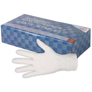 100 Stuks hygienische latex handschoenen   -