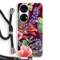 Papegaaien: Huawei P50 Transparant Hoesje met koord