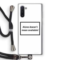 Alone: Samsung Galaxy Note 10 Transparant Hoesje met koord - thumbnail