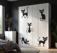 Stijlvolle katten kast stickers
