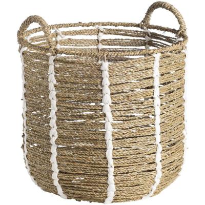 Leen Bakker - Mand Indy - Off-white - 36xØ39 Cm - Zeegras - Crème