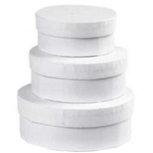 Ronde witte hobby opslag dozen set in 3-formaten