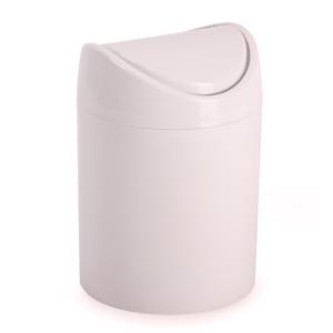 Plasticforte Mini prullenbakje met klepdeksel - roze - 1,4L - 17 cm